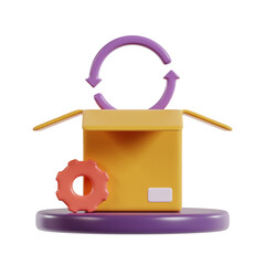 Delivery Process Management Illustration 3d icon