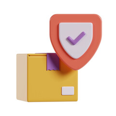insurance icon delivery 3d rendering