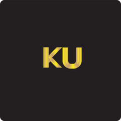 KU initial logo design and vector.