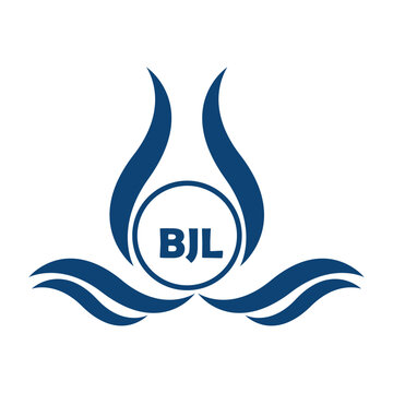 BJL letter water drop icon design with white background in illustrator, BJL Monogram logo design for entrepreneur and business.
