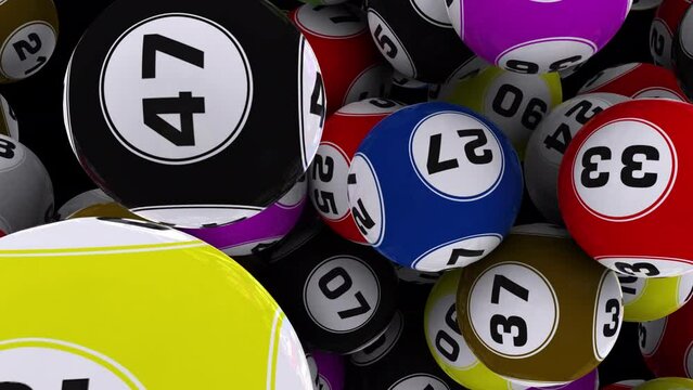 Lotto Balls Transition with transparent (alpha) background