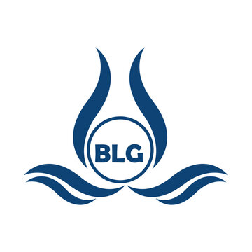 BLG letter water drop icon design with white background in illustrator, BLG Monogram logo design for entrepreneur and business.

