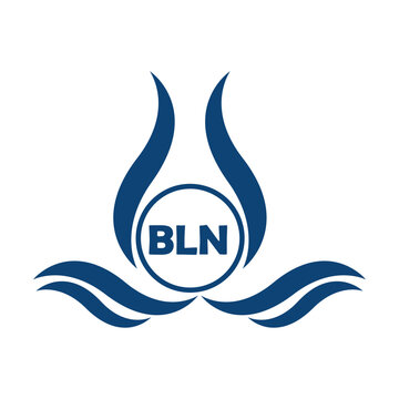 BLN letter water drop icon design with white background in illustrator, BLN Monogram logo design for entrepreneur and business.
