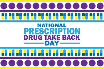 National Prescription Drug Take back Day Vector Template Design Illustration. Suitable for greeting card, poster and banner