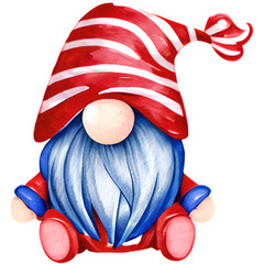 4th of July Gnome Sublimation Design