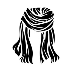 Scarf sketch icon , cartoon scarf
