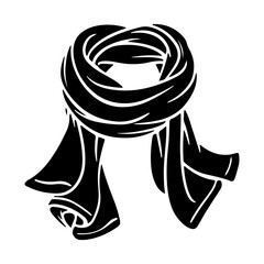 Scarf sketch icon , cartoon scarf
