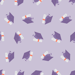 Toga hat seamless pattern. Suitable for backgrounds, wallpapers, fabrics, textiles, wrapping papers, printed materials, and many more.