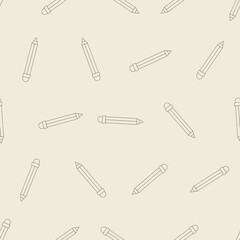 Pencil line art seamless pattern. Suitable for backgrounds, wallpapers, fabrics, textiles, wrapping papers, printed materials, and many more.