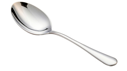 old silver spoon with different light isolated on a white background with clipping path included, high angle