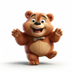 Fototapeta premium Cute and 3D Movie style animals with character, lovable