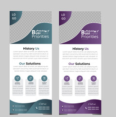 Professional Modern Business Roll Up Banner Template.