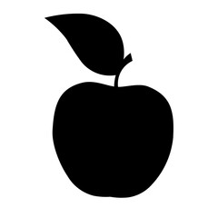apple on black