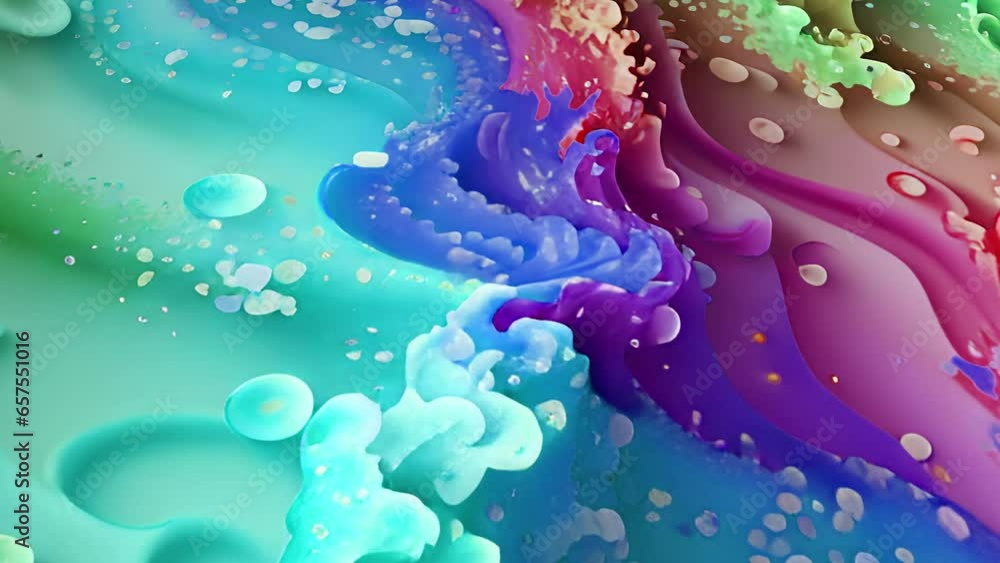 Wall mural abstract colorful holographic animation. multicolor liquid gradient background. beautiful gradient t