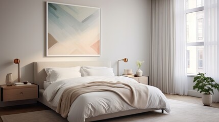 Elegant minimal interior design, simple and minimalist indoor living space of home