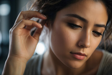 Portrait of a woman with lovely pose.