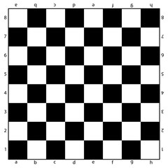 Illustration depicting a chessboard, for playing chess, with black and white squares