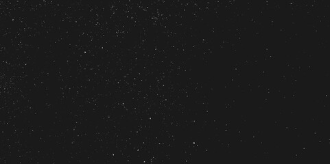 Minimal starry night sky background - vector few stars space background. Perfect starry night sky background. Snowfall on a black background.
