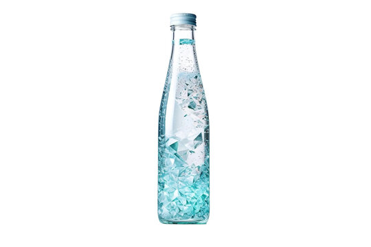 Sparkling Mineral Water Bottle Isolated on Transparent Background