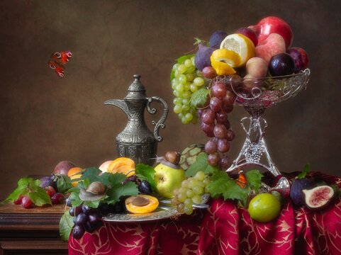 Fruit still life in Renaissance style