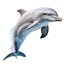 Dolphin real isolated on transparent backgound