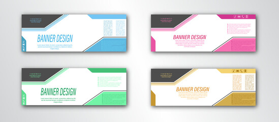 Abstract banner template. Editable vector illustration