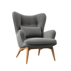 Isolated 3d render armchair projects on white background