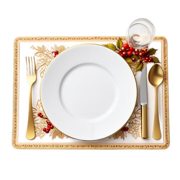 Holiday Placemats isolated on white background