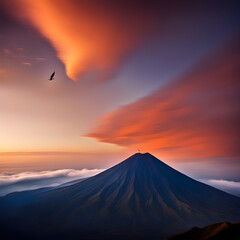 sunset in the mountains