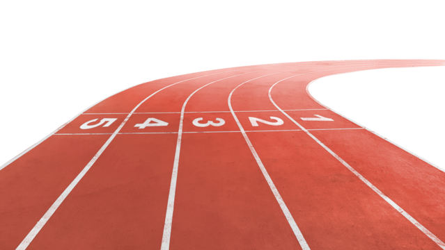 Running track in the stadium PNG transparent