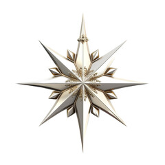 Star of christmas isolated on white background