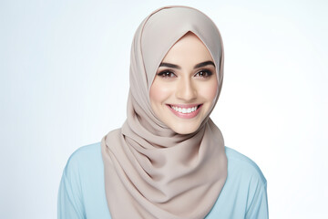 Portrait of beautiful muslim woman. 