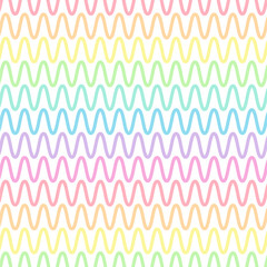 Cute wave chevron rainbow color fabric background