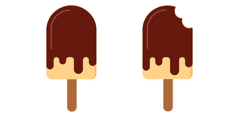 Ice Cream Stick Icons - Cute and Colorful Ice Cream Icons on Sticks - Perfect for Summer-themed Designs, Dessert Menus, and Sweet Treat Websites.  High-Quality Icons Ideal for Menus, Food Blogs. 