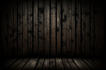 Wooden background, wooden wall, retro background, digital art style, illustration painting
