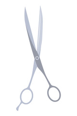 Hairdresser accessorie. Cartoon professional tool for barbershop. Salon barber accessory, scissors. Beauty fashion of hairdressing