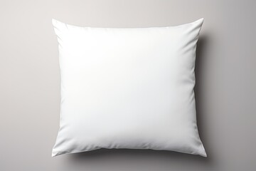 Blank white square cotton pillow, mockup