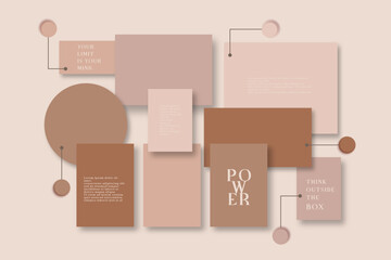 Vector photo collage template moodboard pictures grids vector illustration