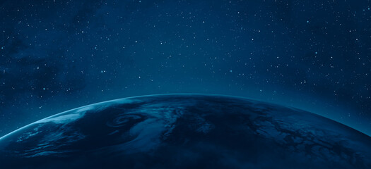 Planet Earth with a spectacular sunset 