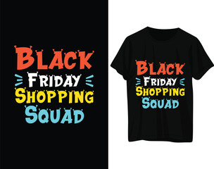 Black friday shopping squad tshirt design