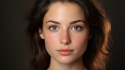 Naklejka premium Radiant Woman with Flawless Skin Close-up