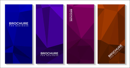 set of brochures 3d abstract modern simple geometric background for business