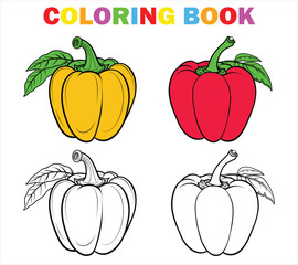 Capsicum Coloring book for kids