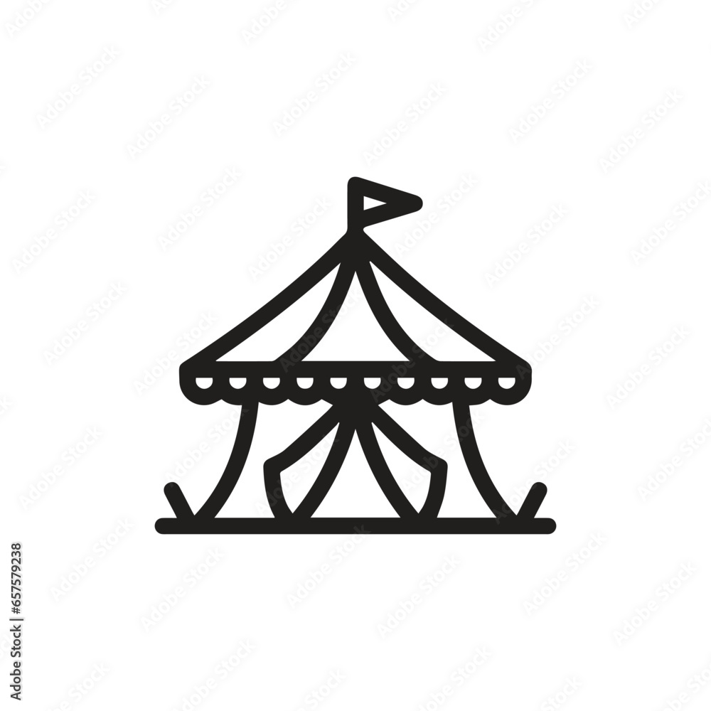 Poster carnival icon vector. linear style sign for mobile concept and web design. carnival symbol illustrat