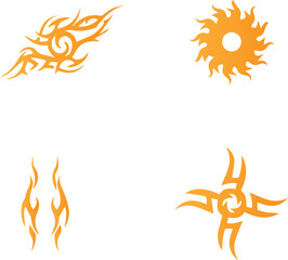 Tribal Tattoo Icons - Bold and Intricate Tribal Tattoo Icons - Perfect for Tattoo Studios, Apparel Designs, and Artistic Projects. High-Quality Icons Ideal for Website Elements, Mobile Apps. 