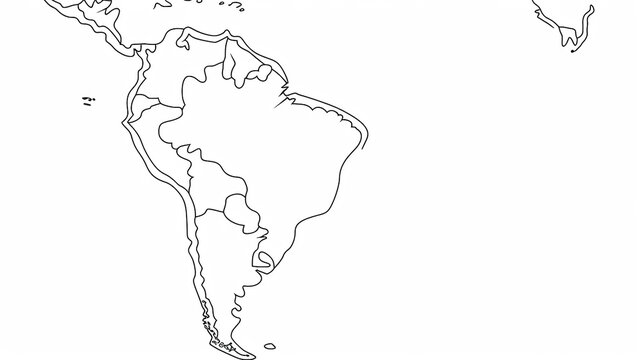 Brasil Desenho de uma linha isolado em fundo branco