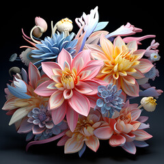 pink and white flower