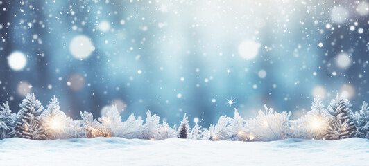 Fototapeta na wymiar Beautiful winter christmas background and space for text