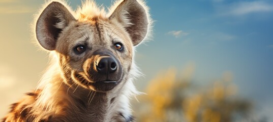 Hyena carnivore. Generative AI technology.