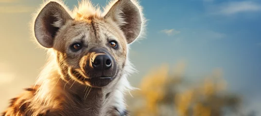 Crédence en verre imprimé Hyène Hyena carnivore. Generative AI technology.